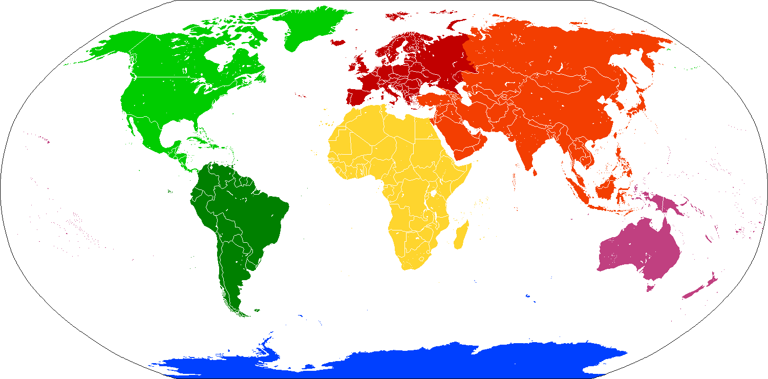 من عجائب اللغة ان من الممكن ان يكون اكثر من جمع للكلمة - جمع كلمة ارض Continents Vide Couleurs